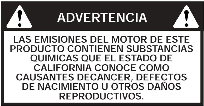 MTD 41ADY90C401 - Advertencia de la Proposition 65 de California - 1