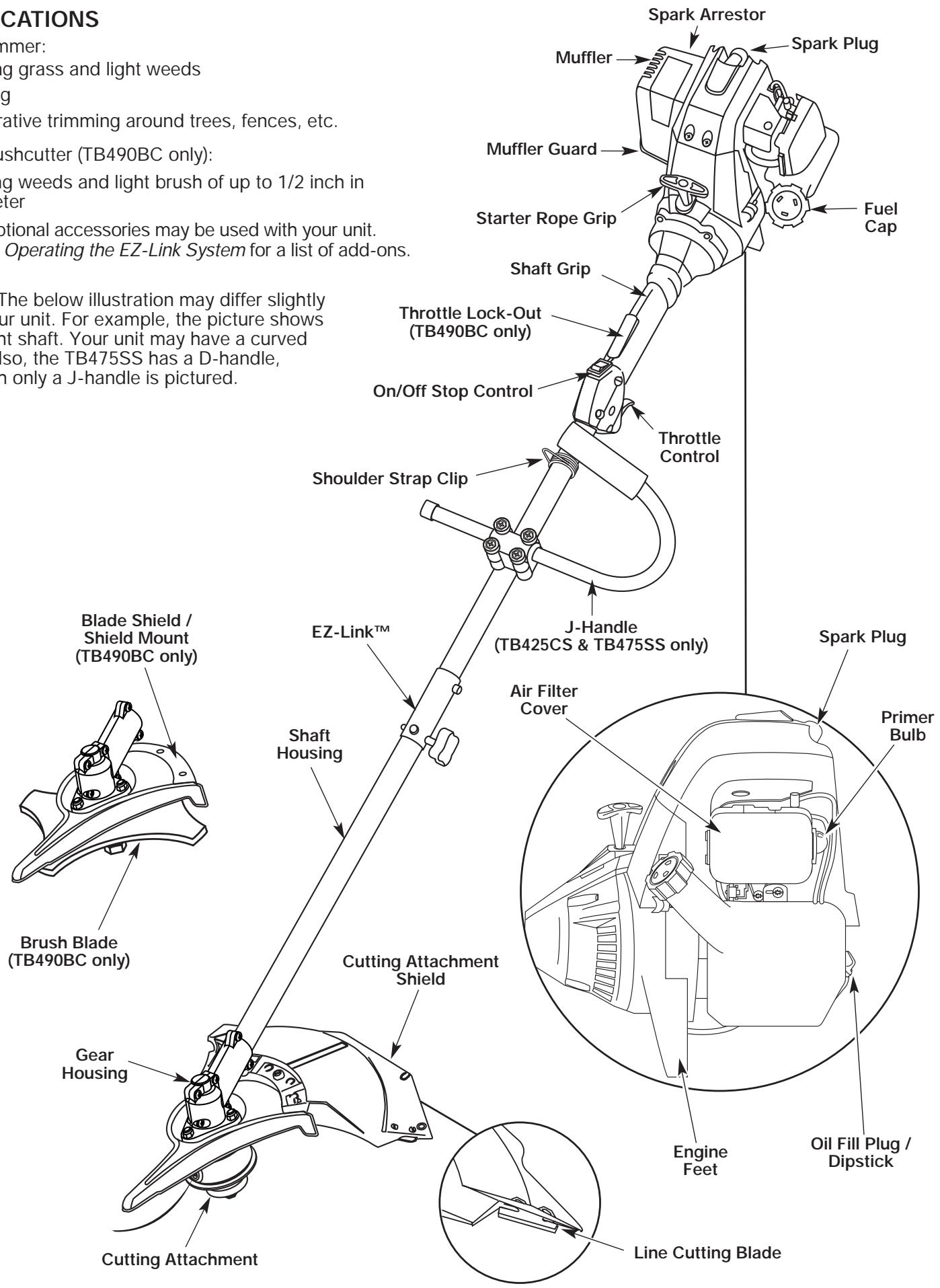 MTD TB475SS - APPLICATIONS - 1