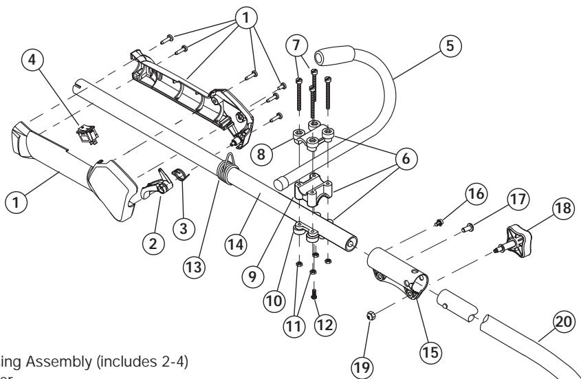 MTD TB475SS - BOOM AND TRIMMER PARTS - MODEL TB425CS 4-CYCLE GAS TRIMMER - 1