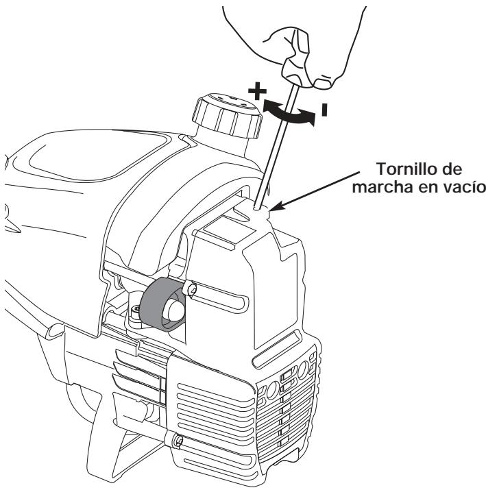 MTD YM90 - Ajuste del tornillo de marcha lenta - 2