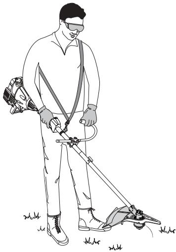 MTD YM90 - HOLDING THE TRIMMER - 2
