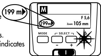 METZ MECABLITZ 50 AF-1 DIGITAL - Exceeding the display range - 2