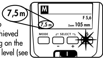 METZ MECABLITZ 50 AF-1 DIGITAL - Exceeding the display range - 1