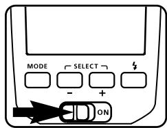 METZ MECABLITZ 50 AF-1 DIGITAL - Ein- und Ausschalten des Blitzgerätes - 1