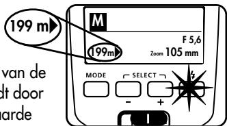 METZ MECABLITZ 50 AF-1 DIGITAL - Overschrijding van het bereik van de aanduidingen - 1