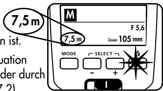 METZ MECABLITZ 50 AF-1 DIGITAL - Überschreitung des Anzeigebereichs - 1
