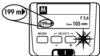 METZ MECABLITZ 50 AF-1 DIGITAL - Superación del margen de indicación - 1