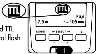 METZ MECABLITZ 50 AF-1 DIGITAL - Display of the flash mode - 1