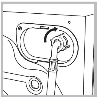 HOTPOINT-ARISTON AQUALTIS AQGMD 149 - Anschluss des Zulaufschlauches - 1