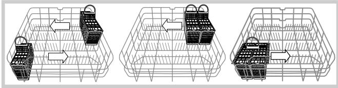 HOTPOINT-ARISTON LDF 12314,  LDF12314EEU - Beispiele zur Einordnung des Besteckkorbes - 1