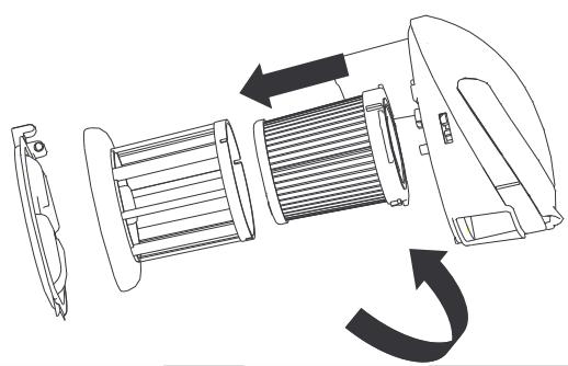 LISTO ASPIRATEUR SANS SAC AS12 L2 - B 1. Nettoyage et remplacement du filtré d'entrée d'air HEPA. - 3