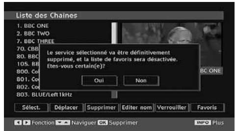 LISTO TELEVISEUR LCD 19LCDTNT-953 - Supprimer les chaînes dans la liste des chaînes - 1