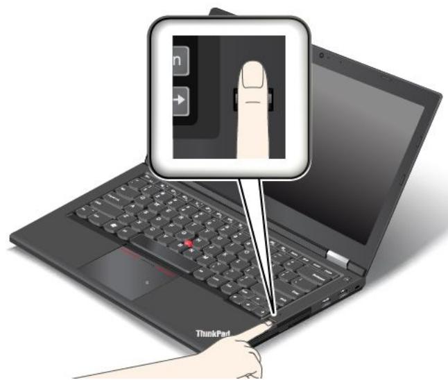 LENOVO THINKPAD T440P ULTRABOOK (20AN0070FR) - Passage du doigt sur le lecteur d'empreintes digitales - 1