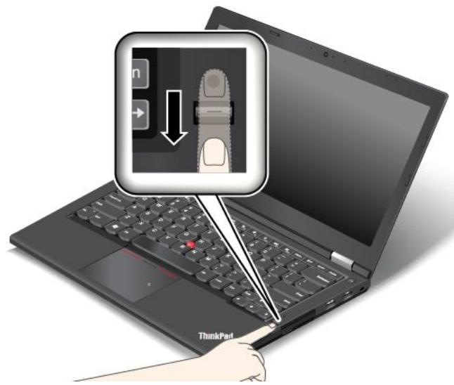 LENOVO THINKPAD T440P ULTRABOOK (20AN0070FR) - Passage du doigt sur le lecteur d'empreintes digitales - 2
