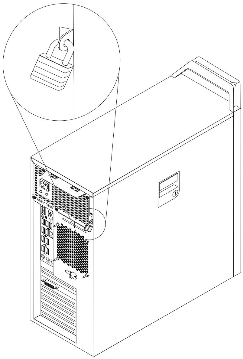 LENOVO THINKSTATION S30 (RFCB7FR) - Installation d'un cadenas - 1