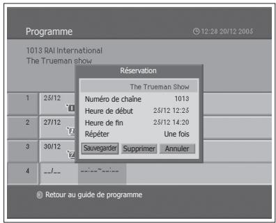 HUMAX LGB-22DTT - Modification d'une programmation - 2