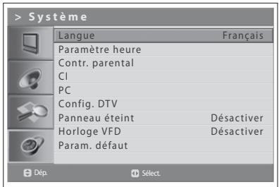 HUMAX LGB-22DTT - Selection de la langue du menu - 1