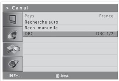 HUMAX LGB-22DTT - Modification du niveau DRC (Dynamic Range Control) - 1
