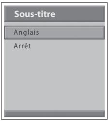 HUMAX LGB-22DTT - Modification de la langue des sous-titres - 1