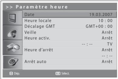 HUMAX LGB-22DTT - Configuration de l'heure - 1