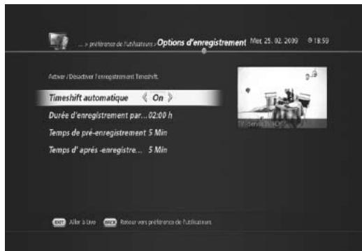 HUMAX TN7000HD TNTSAT - Options d'enregistrement - 2
