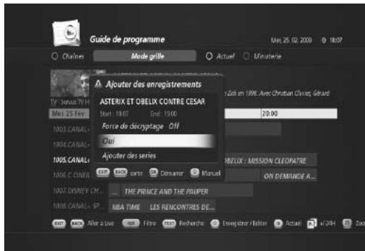 HUMAX TN7000HD TNTSAT - Enregistrement - Enregistrement de programmes en série - 3