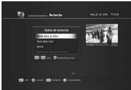 HUMAX TN7000HD TNTSAT - Fonction de recherche des informations de programmation - 2