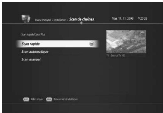 HUMAX TN7000HD TNTSAT - Recherche de chaine - 1