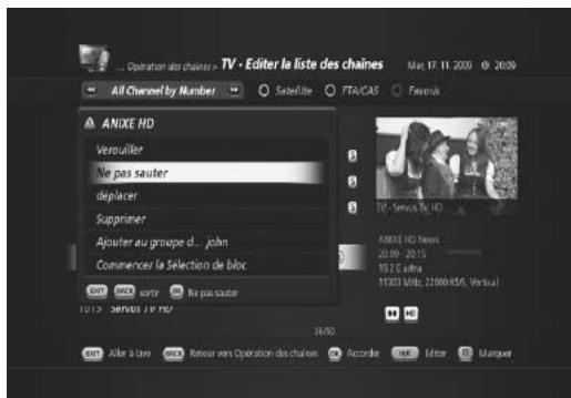 HUMAX TN7000HD TNTSAT - Ignorer des chaînes - 3