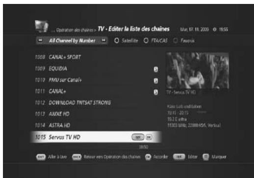 HUMAX TN7000HD TNTSAT - Suppression de chaînes - 1