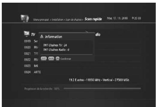 HUMAX TN7000HD TNTSAT - Recherche de chaine - 3