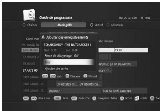HUMAX TN7000HD TNTSAT - Programmation d'enregistrement - 3