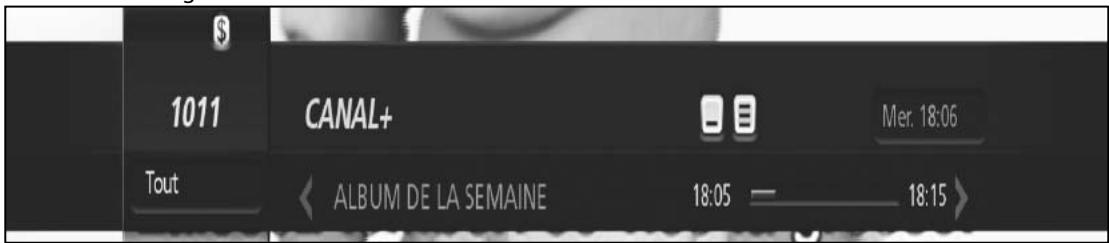HUMAX TN7000HD TNTSAT - Informations generales du bandeau d'information - 1