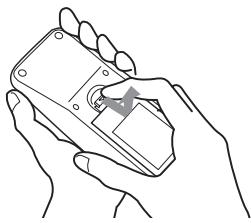 HITACHI 42PMA400E - 1) Ouvrez le couvercle du logement des piles. - 1