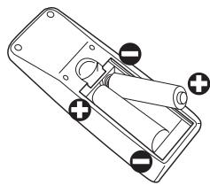 HITACHI 42PMA400E - 2) Mettez en place les piles. - 1