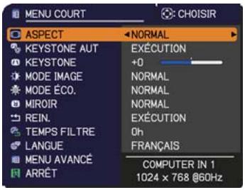 HITACHI CP-X4011N - MENU COURT - 1