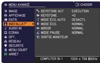 HITACHI CP-X4011N - Menu INSTALLAT - 1