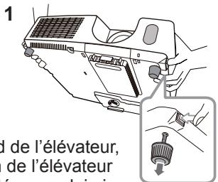 HITACHI CP-X4011N - Réglage de l'élévateur du projecteur - 2