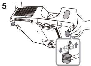 HITACHI CP-X4011N - Réglage de l'élévateur du projecteur - 3