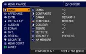 HITACHI CP-X5021N - Dans le MENU AVANCE - 2