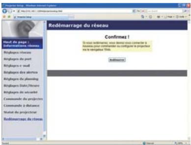 HITACHI CP-X5021N - Redémarrage du réseau - 1