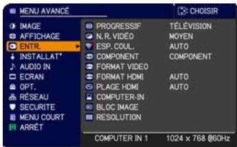 HITACHI CP-X5021N - Menu ENTR. - 1