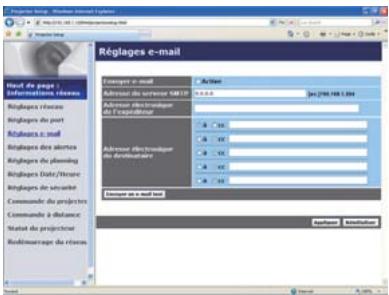 HITACHI CP-X5021N - Réglages e-mail - 1