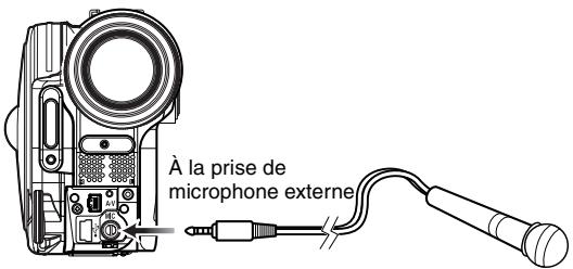 HITACHI DZ-GX3100A - Utilisation d'un microphone externe - 1