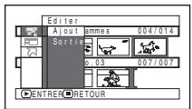 HITACHI DZ-GX3100A - AJOUT DE SCÉNES AVEC LE SOUS-MENU D'ÉDITION (ÉDITER PLAYLIST) - 2