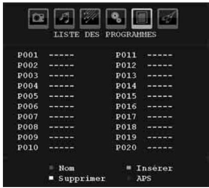 HITACHI L22DP03 - Tableau des programmes - 1