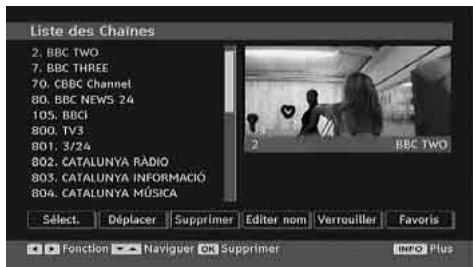 HITACHI L22DP03 - Supprimer des chaînes dans le tableau des programmes - 1