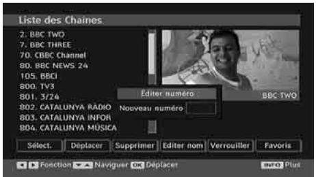 HITACHI L22DP03 - Déplacer des chaînes dans le tableau des programmes - 1