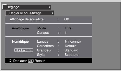 HITACHI P50S601 - Affichage sous-titré : - 4