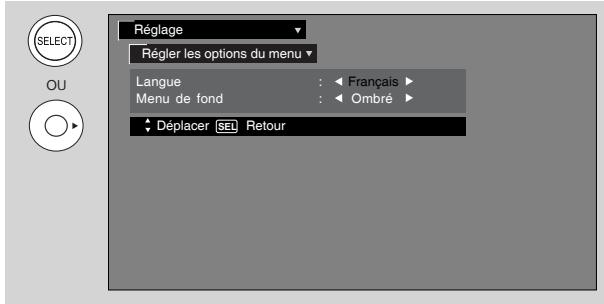 HITACHI P50S601 - Régler langue - 2